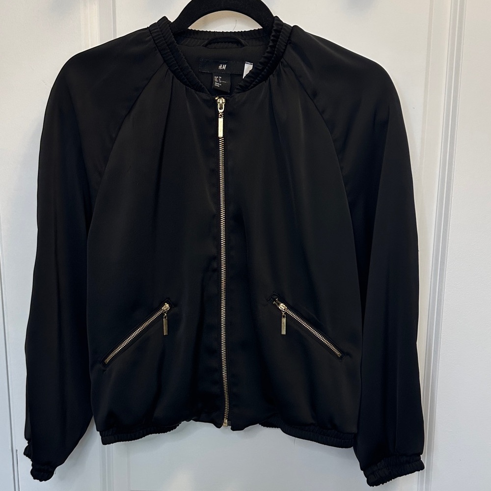 H&M Black Bomber Jacket for Women